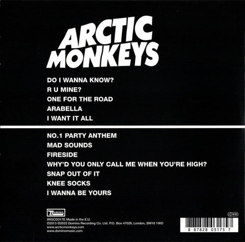 Arctic Monkeys : AM (CD, Album, RE, Gat)