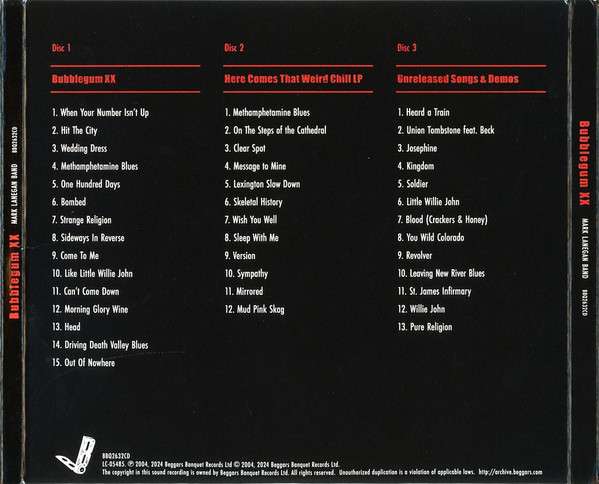 Mark Lanegan Band : Bubblegum XX (CD, Album, RE + CD, Comp + CD + RM, 20t)