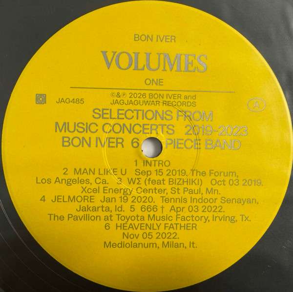 Bon Iver : Volumes: One - Selections From Music Concerts 2019-2023 Bon Iver 6 Piece Band (LP, Comp)