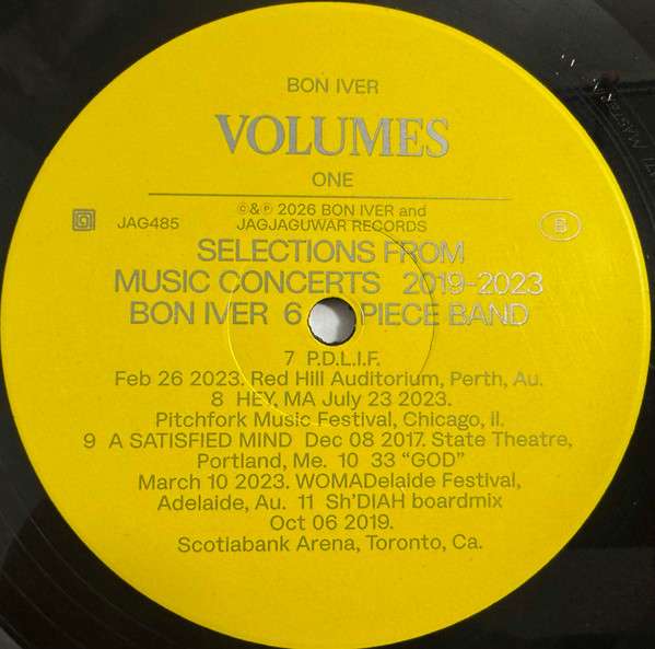 Bon Iver : Volumes: One - Selections From Music Concerts 2019-2023 Bon Iver 6 Piece Band (LP, Comp)