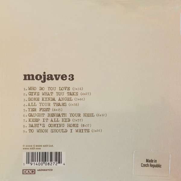 Mojave 3 : Out Of Tune (CD, Album, RE, RM)